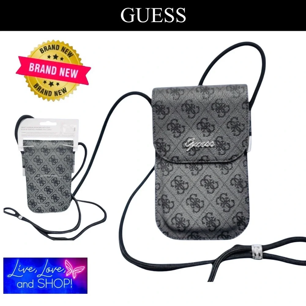 GUESS Unisex Crossbody Phone Bag w/Convenient Outside ID Insert, NWT